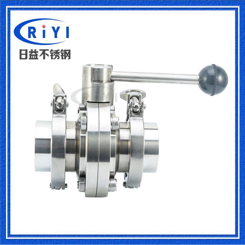 304卫生食品级快装蝶阀套装 1阀体2卡箍2接头2垫片 快开式直销