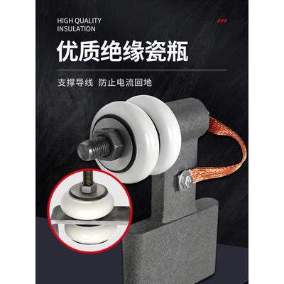 起重机行车角铁滑触线集电器导电滑块耐磨铸铁加长加厚型单双梁