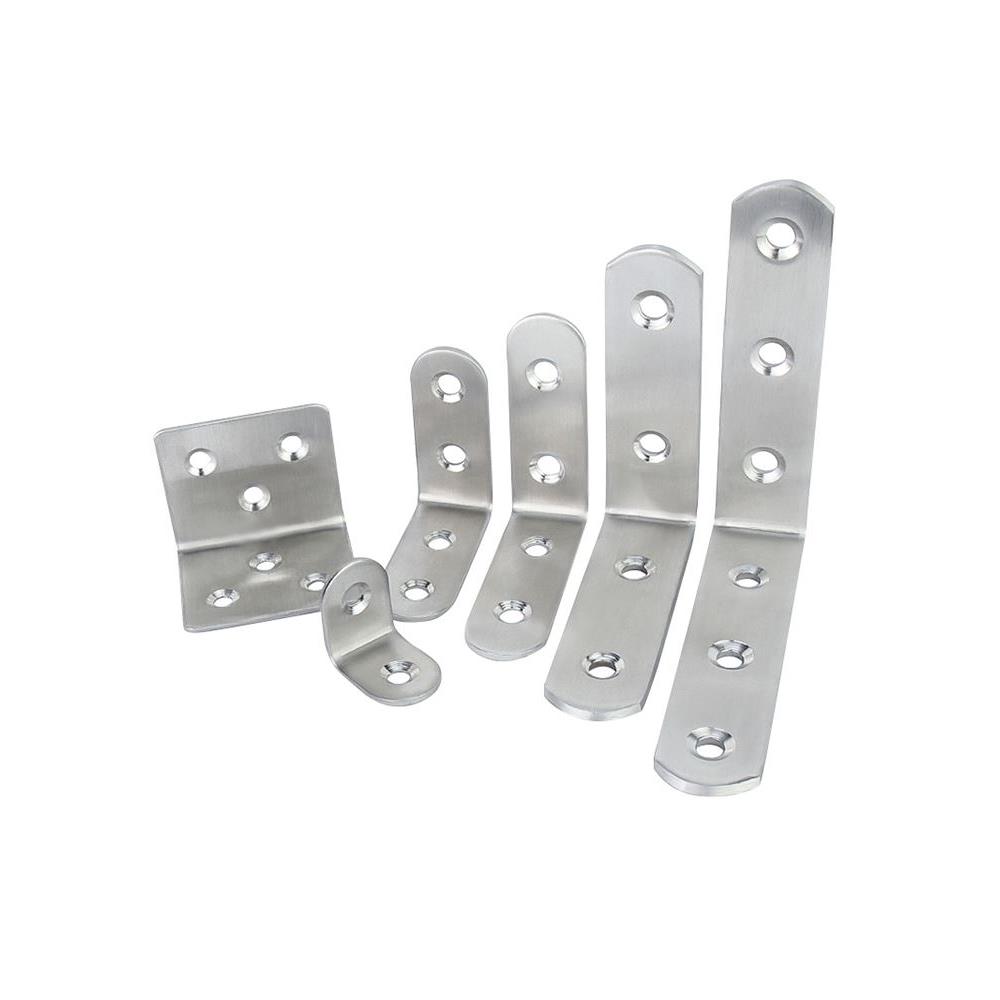 不锈钢角码90度直角固定器三角铁片层板托L型支架家具桌椅连接件