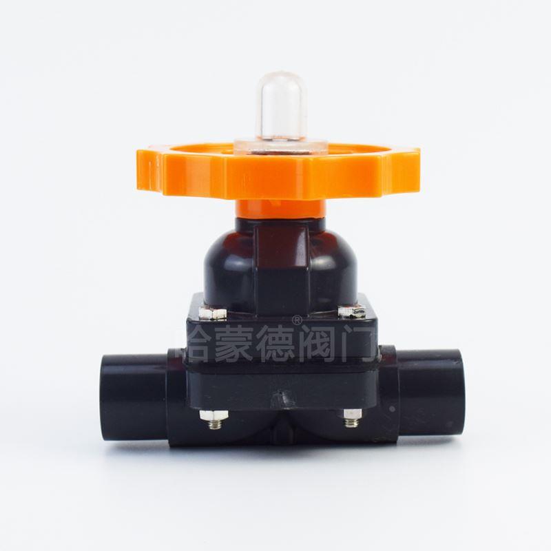 PVC隔膜阀UPVC工程塑料承插式手动隔膜阀DN15 20 25 32 40 50 mm