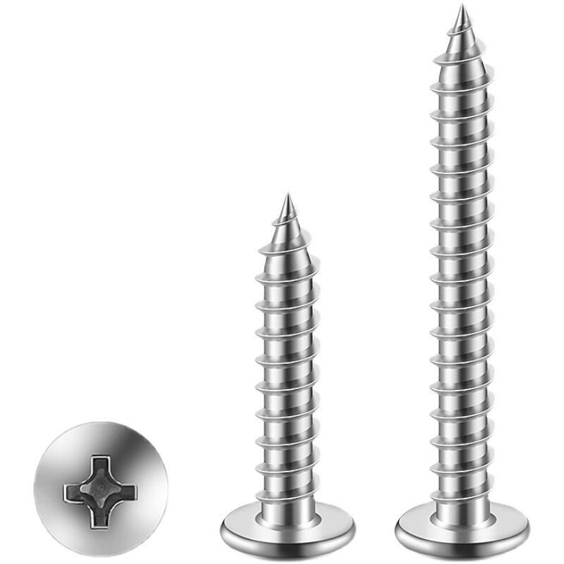 。201不锈钢大扁头大圆头伞头蘑菇头自I攻木螺丝 防腐木M4M5加