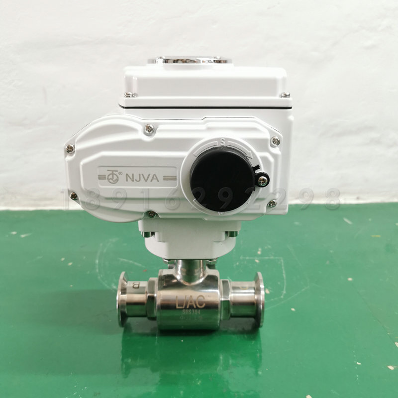 。电动三通球阀卡盘快装卡箍食品卫生医药切换转向分流混合调节阀