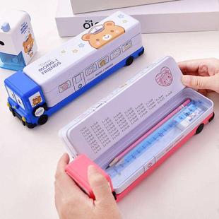 开学季简易笔袋一年级女生的文具盒带乘法口诀表女孩小学生轻巧铁