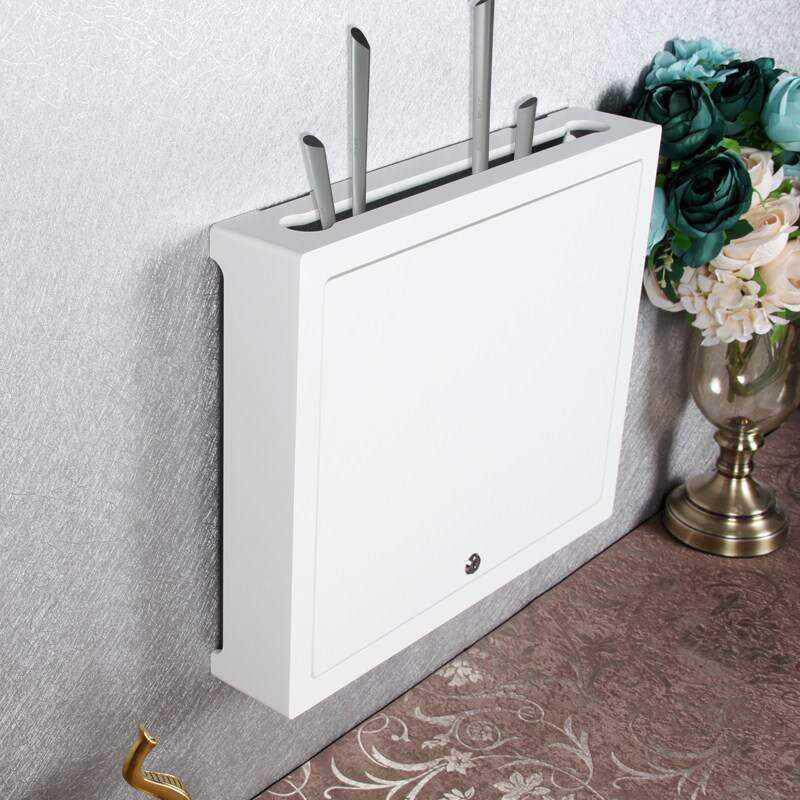 简约路由器收纳盒光猫集线信息箱弱电箱遮挡支架壁挂带锁