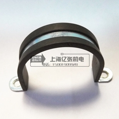 。带胶骑马管卡包黑橡胶条卡箍固定带孔卡扣6 8 10 12 14 16 2025