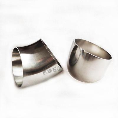 排气管弯头30度不锈钢接头卫生级光亮面抛光60度汽配弯管件焊接管