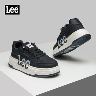 Lee官方男鞋2025冬季新款黑色厚底休闲板鞋潮流百搭男士鞋子男潮