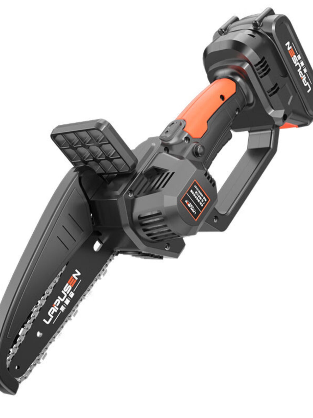 莱普森无刷充电式4-6寸电锯小型锂电链锯迷你手电锯单手锯果园修