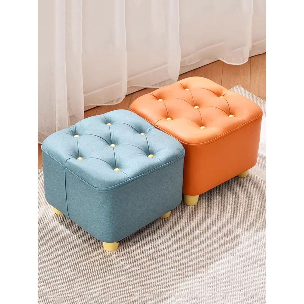 小凳子板凳家用换鞋凳门口穿鞋凳茶几矮凳创意科技布沙发脚踏板凳