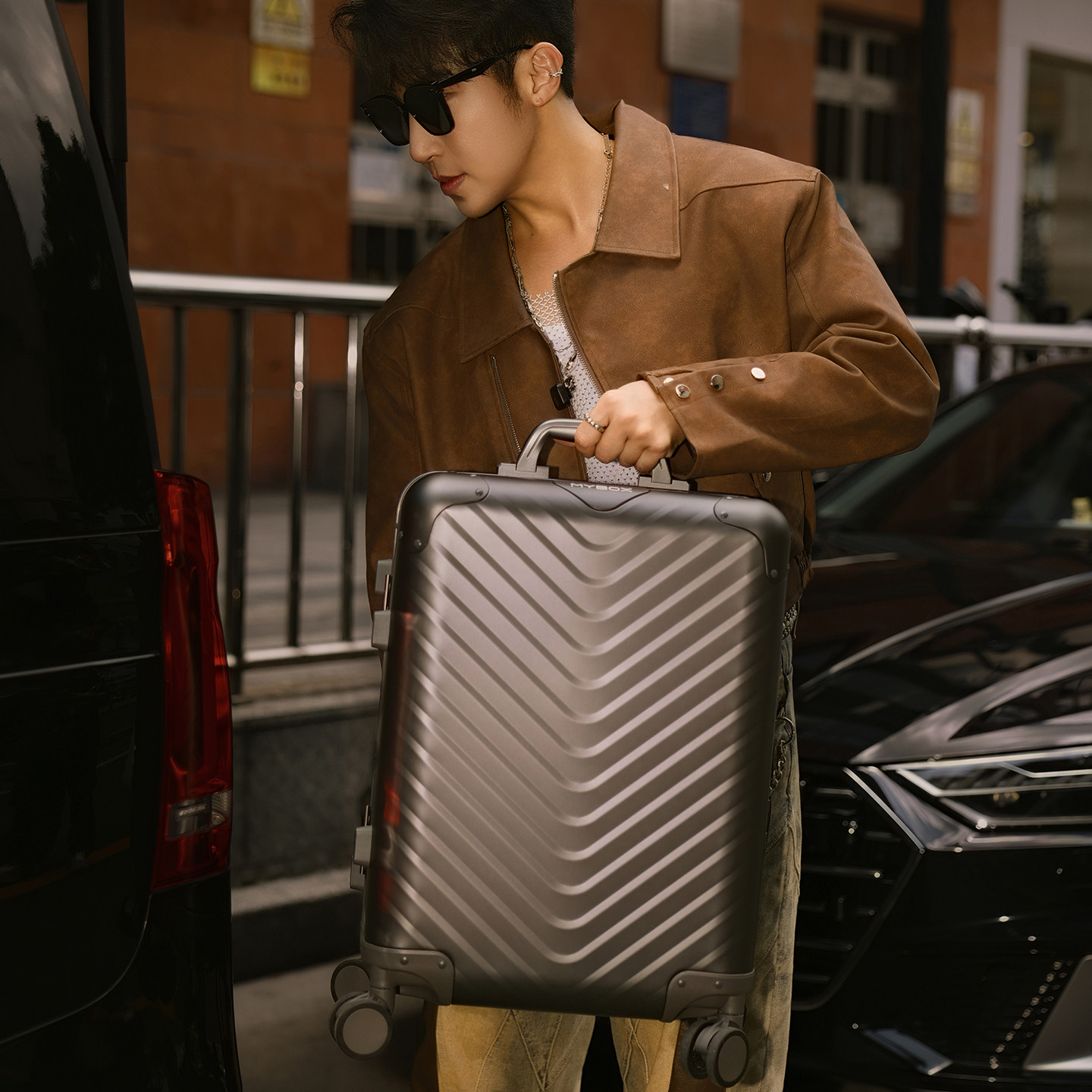 MYBOX梁山山代言全铝镁合金行李箱万向轮拉杆箱男女20寸商务登机