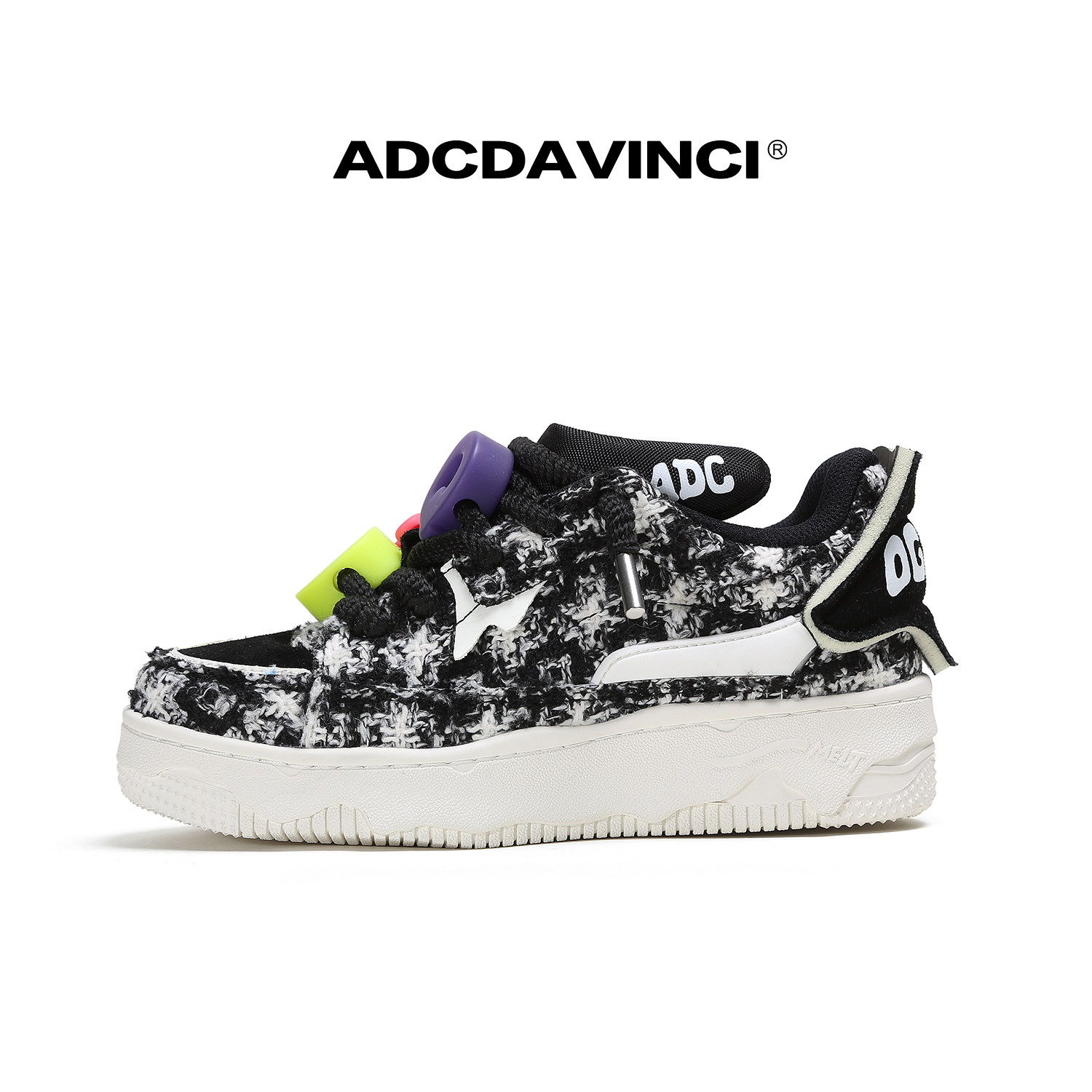 新店福利 ADC达芬奇  酷跑系列 小香风原创U型鞋舌男女款滑板鞋,流行男鞋,休闲板鞋,淘宝优惠券,粉丝福利购,淘宝优惠卷