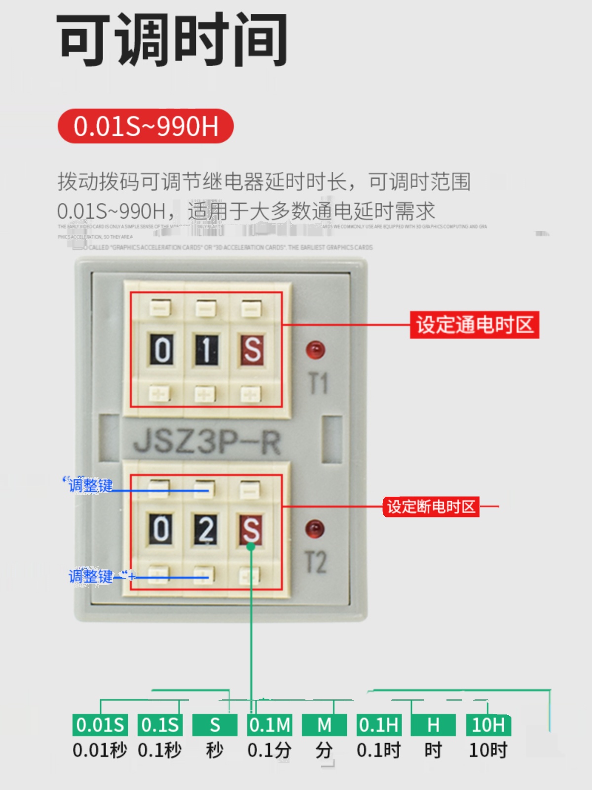 JSZ3P-R(ST3P-R ST5P-R HHS5PR)循环时间继电器12V 24V 220V带座