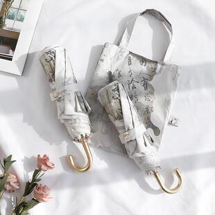 防晒 采购产品民族风格 覆古遮阳伞 雨或晴 防 墨水钩伞为妇女