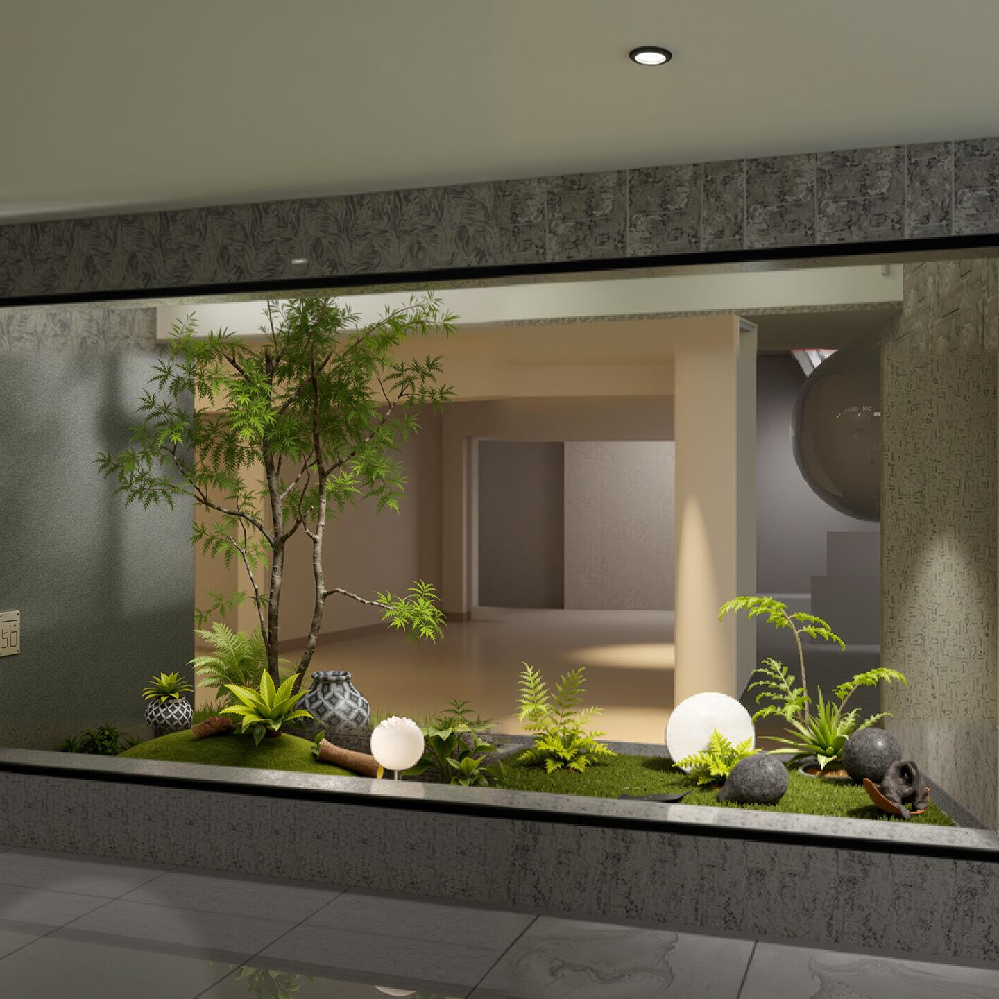 高级模拟植物造景组合景观房室内橱窗陈列装饰定制彷生绿色植物人