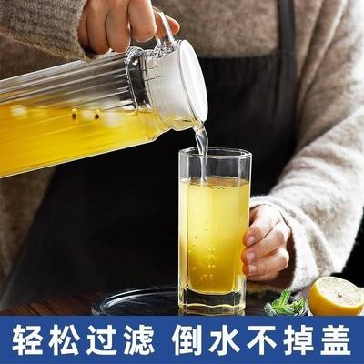 冷水壶家用冷水壶大容量泡茶茶壶玻璃耐温凉白开水杯鸭嘴