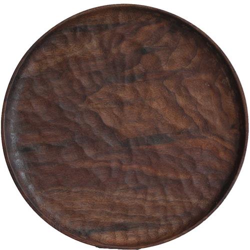 北美黑胡桃原木干泡台家用日式手工圆形整块茶具茶盘小型实木托盘