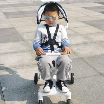 超1儿童婴幼儿娃娃溜遮阳小推车轻便折叠车岁遛坐双向-3防晒