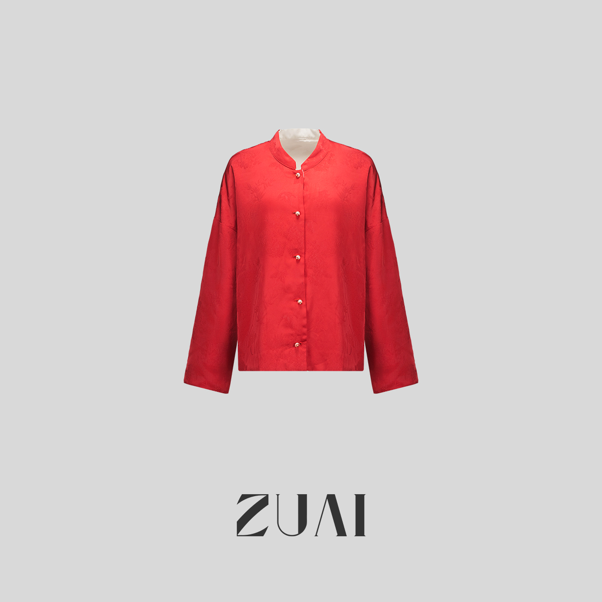 【空气丝外套】幂姐同款双面穿新中式国风立体提花立领W24AH6003