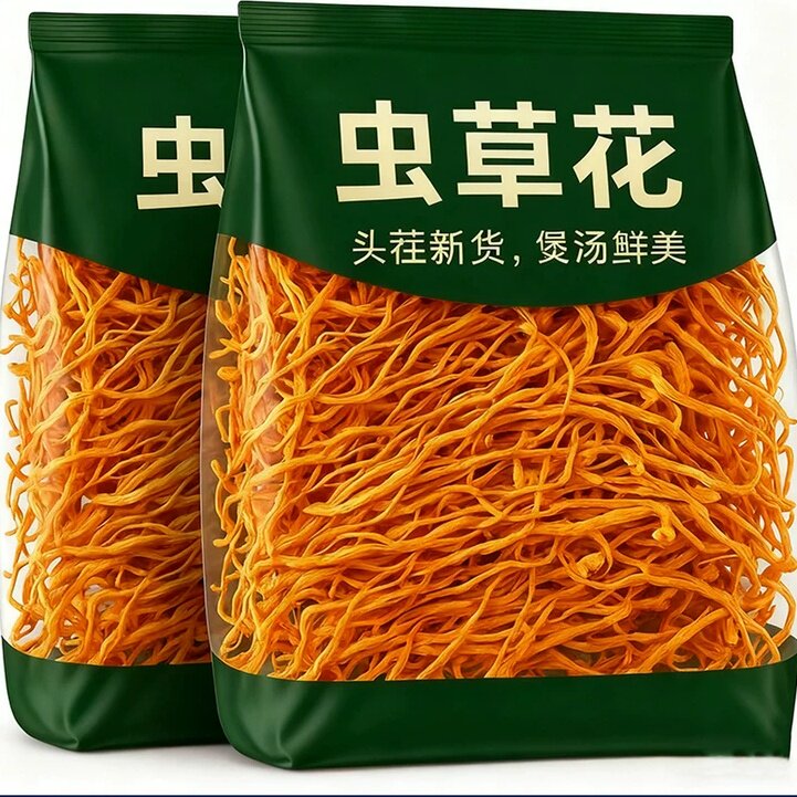 央妈推荐特级虫草花干货官方旗舰店新鲜优质一农家无污染煲汤食材