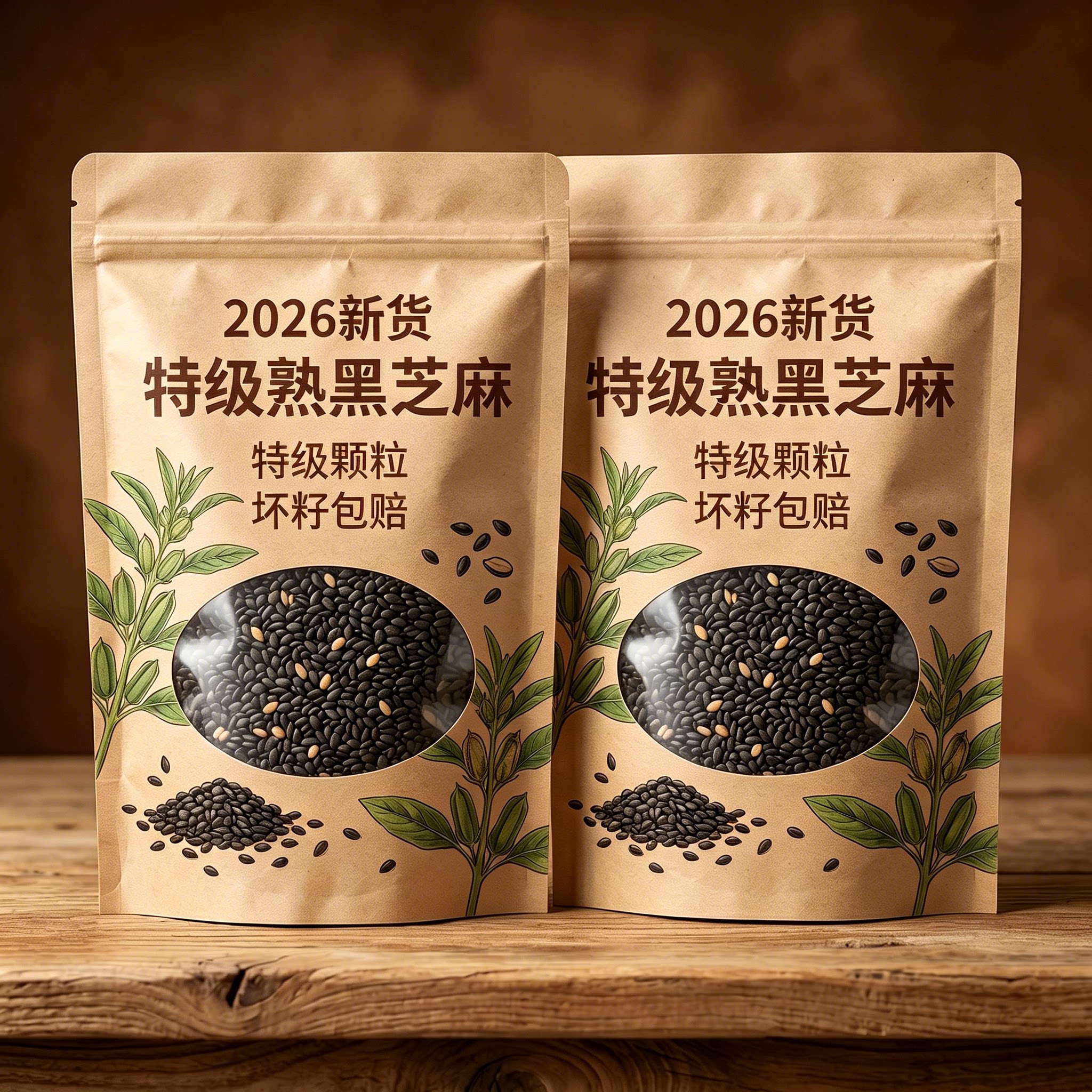特级炒熟黑芝麻正品官方旗舰店熟白芝麻2026新货熟的即食烧烤蘸料