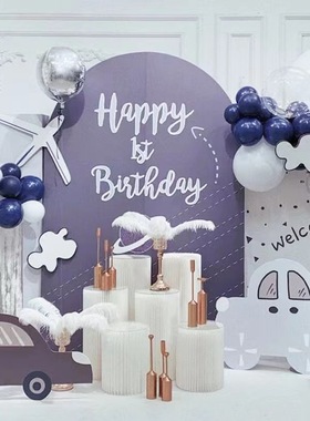 婚庆道具折叠圆柱甜品台罗马柱路引摆件变形折柱婚礼橱窗折纸装饰