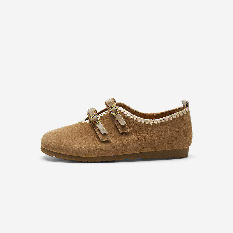 Nine West/玖熙2025年玛丽珍鞋女复古刺绣双扣袢带单鞋女