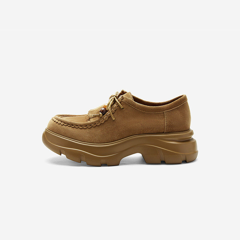 Nine West/玖熙流苏珠串乐福鞋女中跟袋鼠鞋百搭