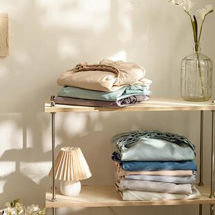 在耳边简约纯色100支贡缎单件纯棉床单床笠全棉新疆长绒棉床罩