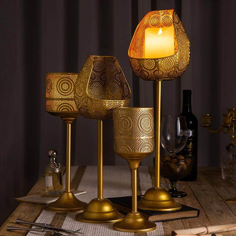 欧式复古铁艺中古高级感烛台摆件家用圣诞法式浪漫烛光晚餐蜡烛台,家居饰品,烛台,淘宝优惠券,粉丝福利购,淘宝优惠卷