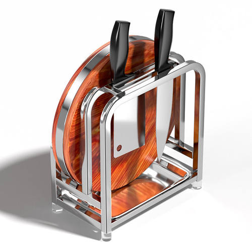 304不锈钢刀架砧板架厨房专用置物架菜板架刀座架菜刀收纳