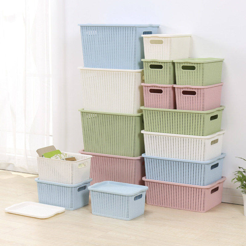 日式儿童收纳箱 塑料有盖整理箱家居储物用品 大号纯色车载收纳盒,收纳整理,收纳箱,淘宝优惠券,粉丝福利购,淘宝优惠卷