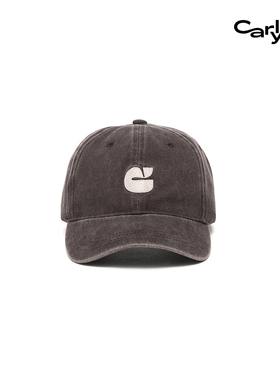 【戚薇同款】Carlyn NEW LOGO WASHED CAP刺绣弯檐棒球帽休闲