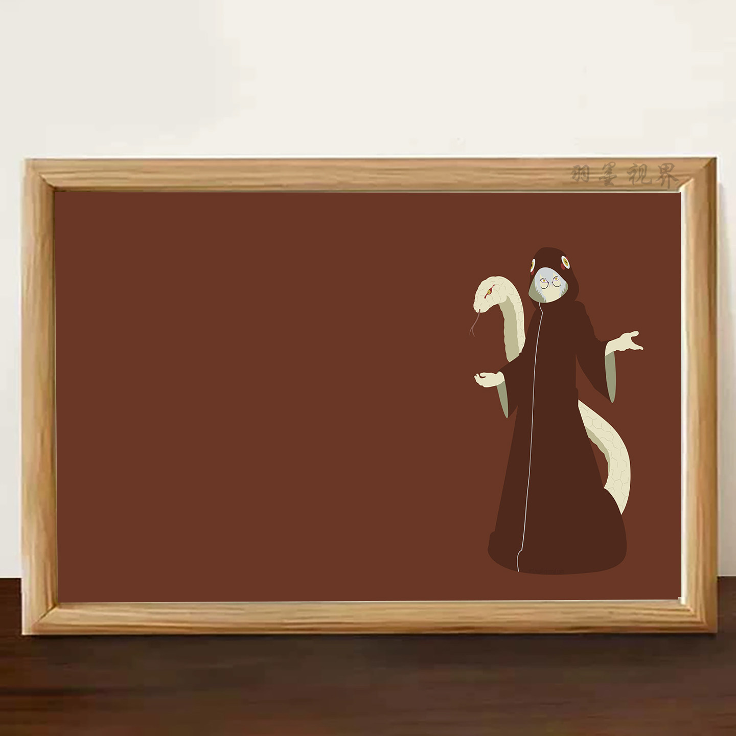 极简风动漫插画卧室书桌摆件