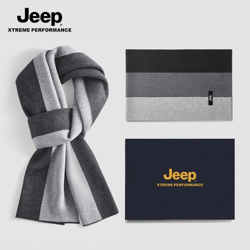 jeep吉普男士羊毛混纺围巾冬季2025新款男保暖礼盒装送男友礼物冬,服饰配件/皮带/帽子/围巾,围巾/丝巾/披肩,淘宝优惠券,粉丝福利购,淘宝优惠卷