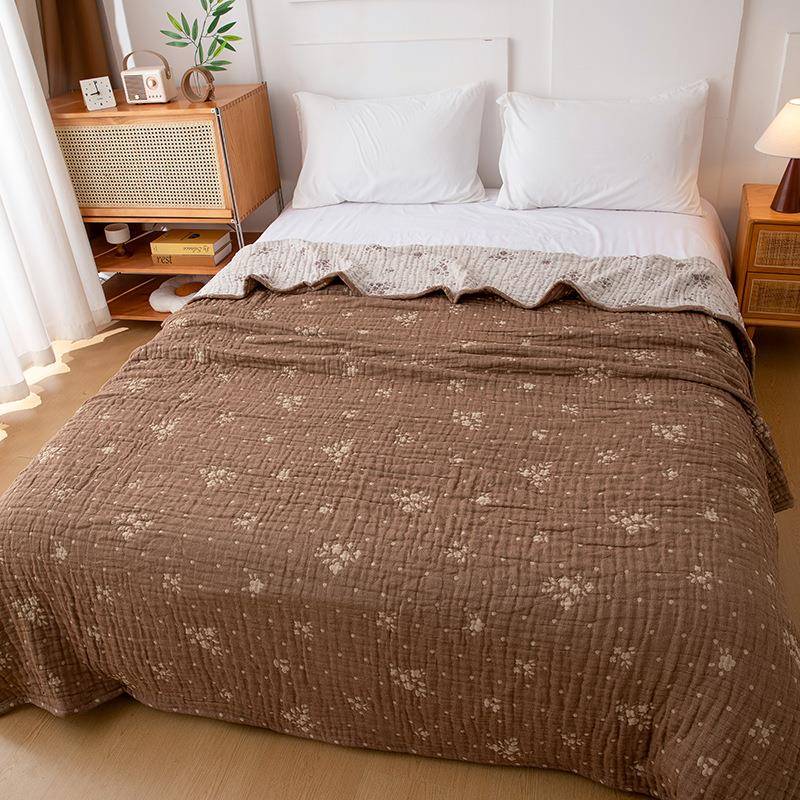 2025夏季新款全棉A类亲肤毛巾被办公室午睡沙发盖毯薄夏凉被