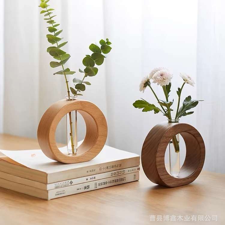 日式玻璃鲜花干花水培器禅意家居装饰客厅桌面迷你插花器摆件