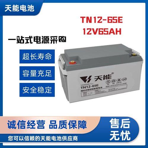 天能电池TN12-65E 12v65ah免维护蓄电池ups/通信/直流屏专用