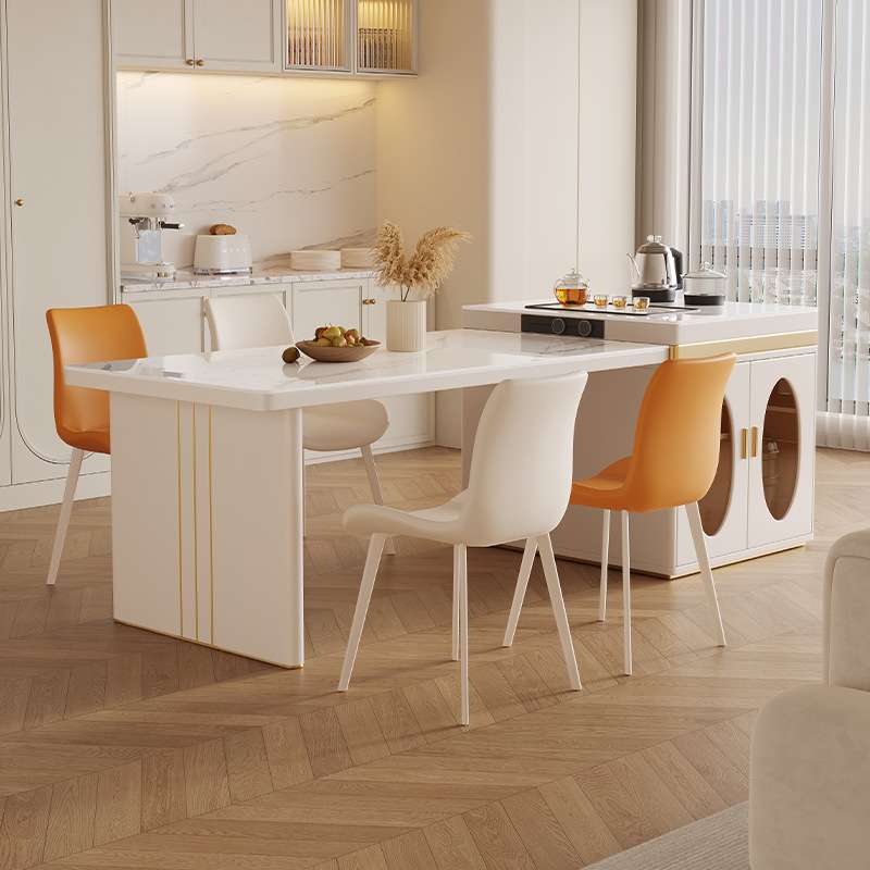 餐边柜现代简约风餐桌椅柜子一体式餐桌岩板家用小户型轻奢风岛台