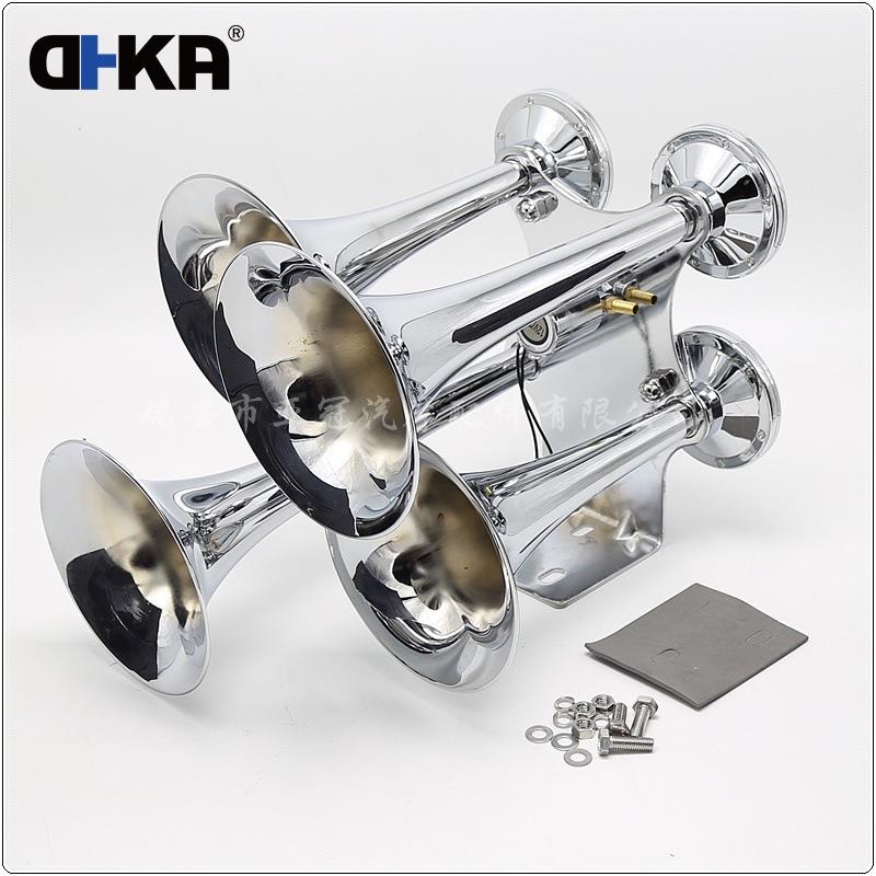 DHKA亚冠-AS096现货大四管气喇叭12V/24V卡车货车轮船用145dB