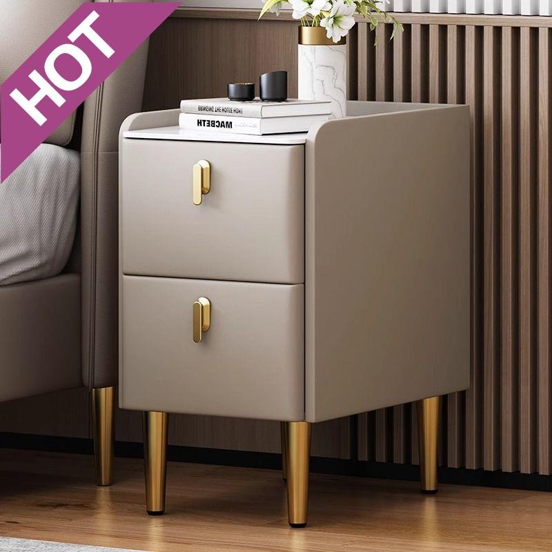 zsr小型实木床头柜轻奢床边柜超窄收纳柜多层25cm储物柜小户型整