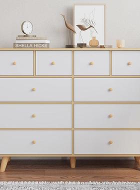 北欧斗柜简约现代实木腿五斗柜客厅收纳储物柜卧室五斗橱柜子高柜
