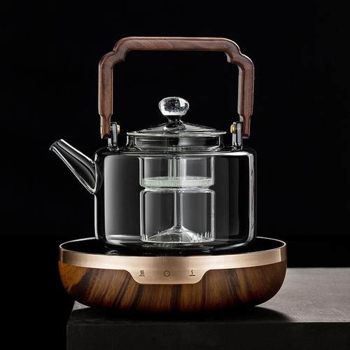 高硼硅玻璃煮茶壶电陶炉蒸煮一体茶器家用茶具套装厚大容量烧水壶
