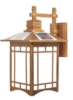 新中式太阳能壁灯户外花园别墅阳台庭院室外墙灯多款式灯头壁灯