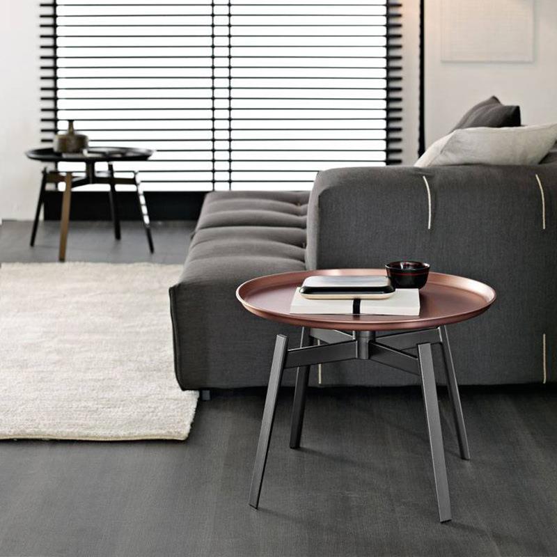 意式沙发边几轻奢创意客厅角几边桌小茶几迷你小圆桌极简铁艺圆几