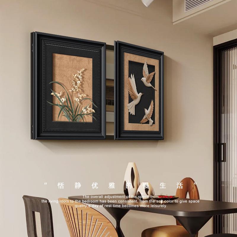 宋代美学电表箱装饰画中古风配电箱弱电箱电闸开关盒遮挡挂画盖板