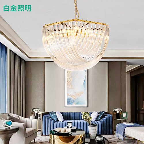 批发轻奢客厅水晶铁艺吊灯led书房卧室灯创意餐厅灯具E14吊灯