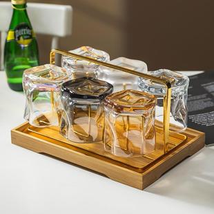 创意威士忌酒杯家用时尚 北欧 个性 玻璃洋酒杯ins风网红啤酒杯套装