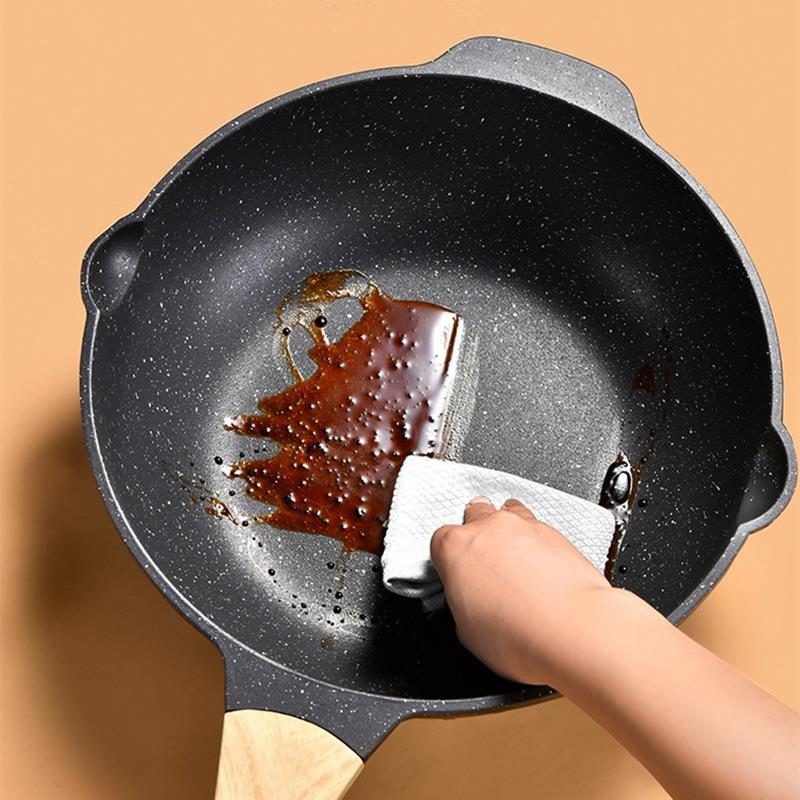 惠洛帝麦饭石不沾锅炒锅家用平底炒锅电磁炉燃气专用30/32/34cm