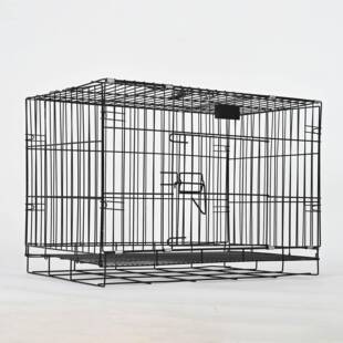 狗笼子可折叠宠物笼猫笼铁丝笼小型中型犬带厕所泰迪博美犬笼笼具