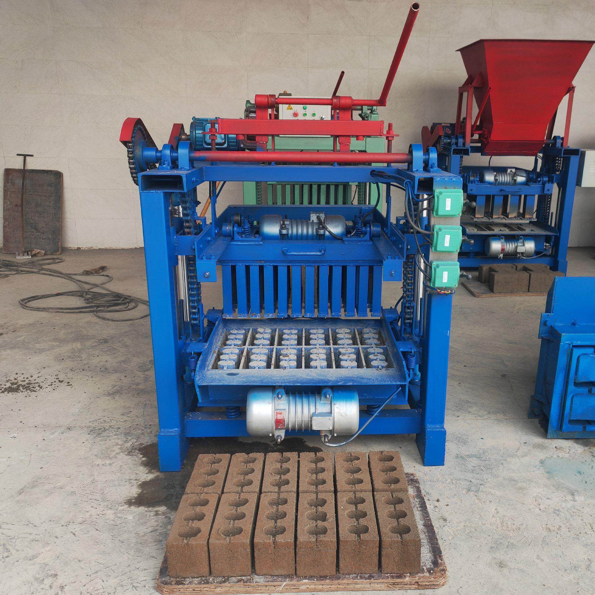 4-35免烧砖机 半自动水泥空心砖机 粉煤灰制砖机